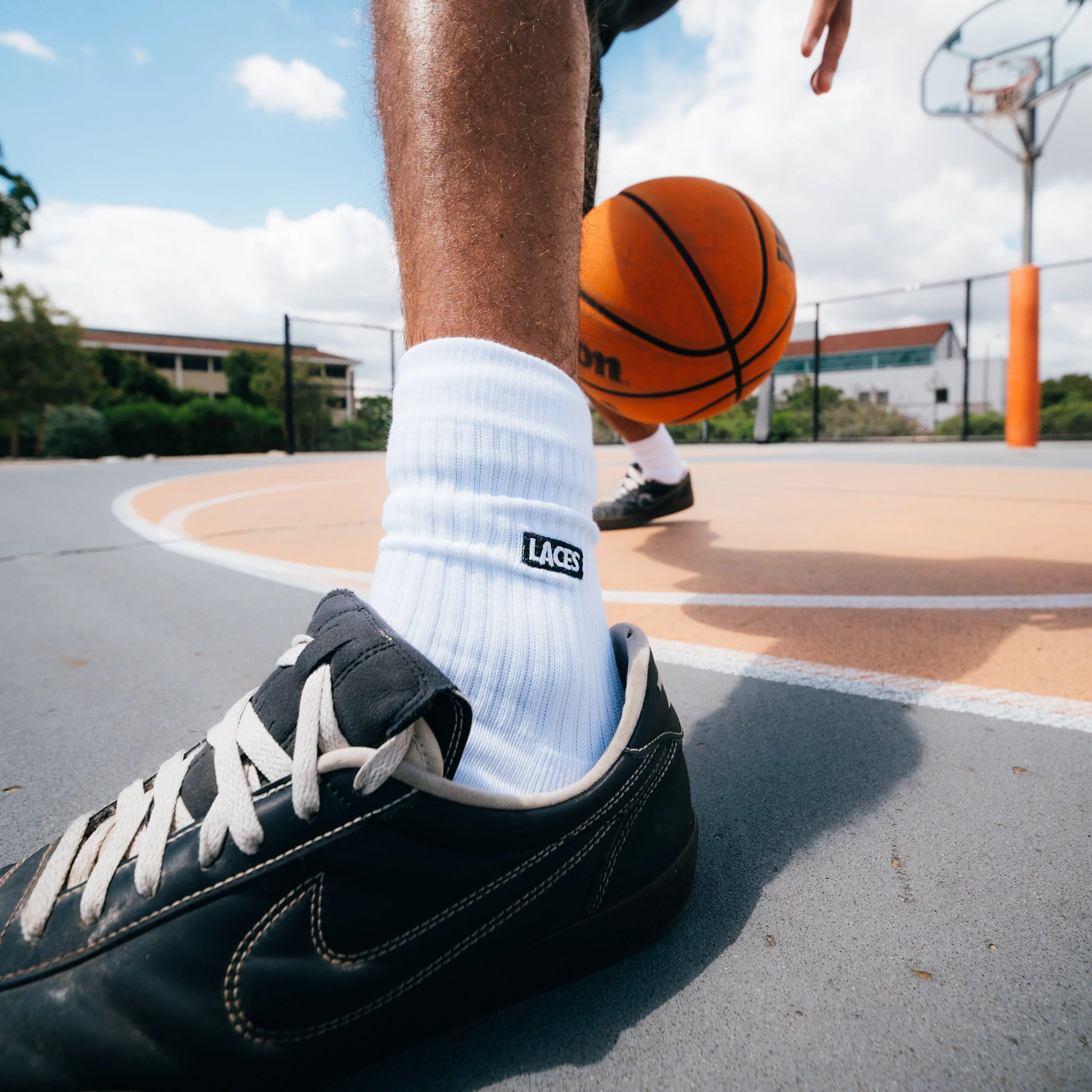 Athlete's Crew | Laces Block | White - Image 4
