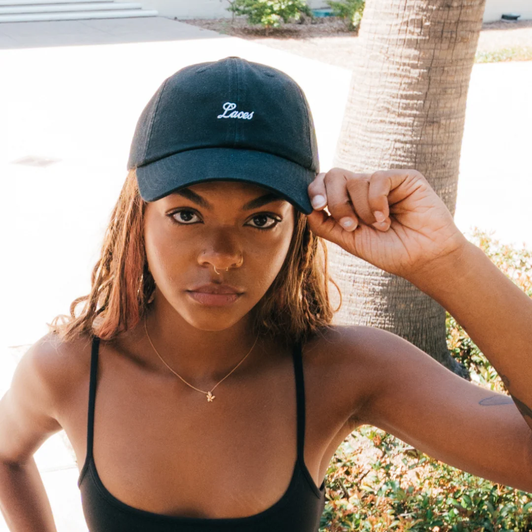 Dad Hat - Laces Cursive Black - Image 4