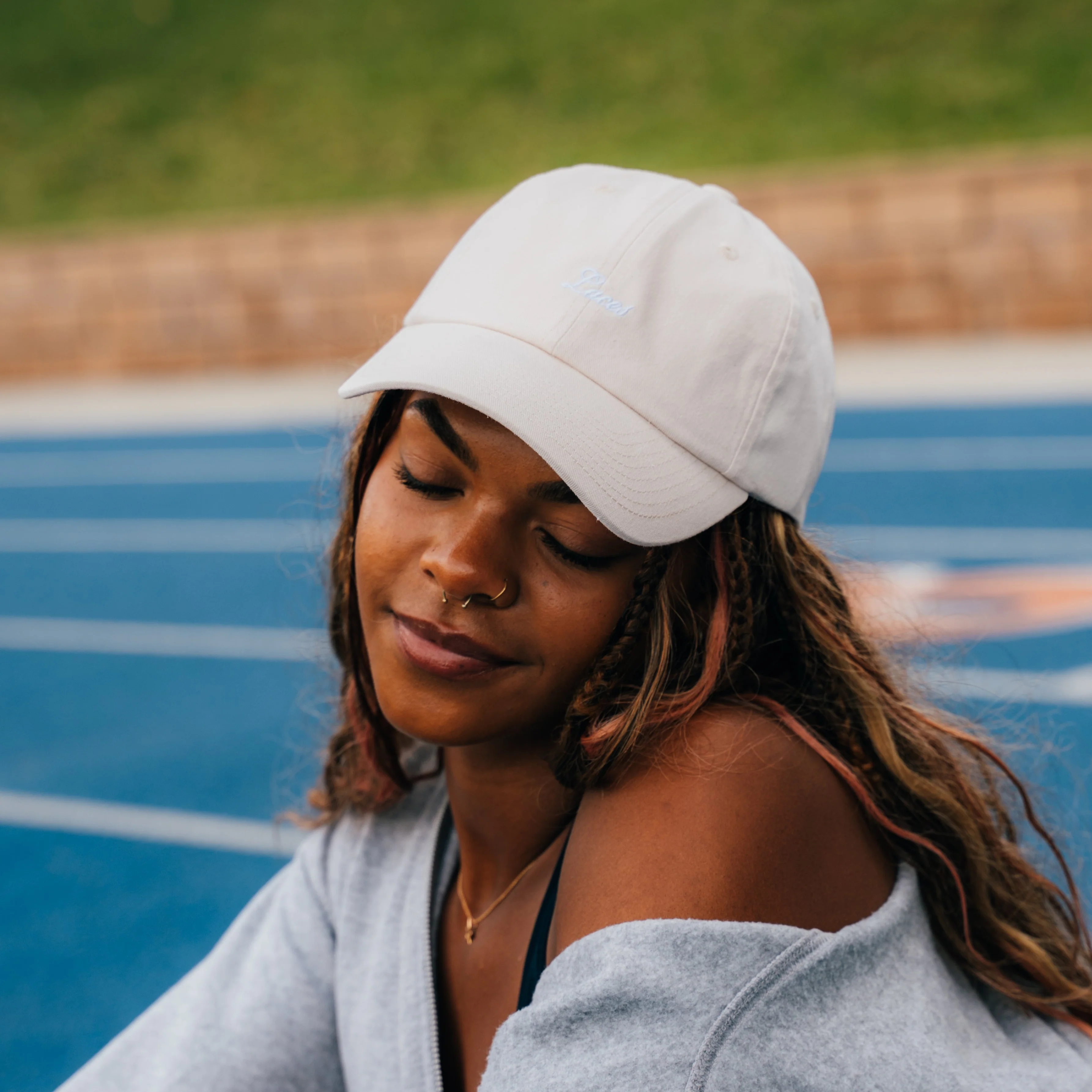 Dad Hat - Laces Cursive Off White - Image 5